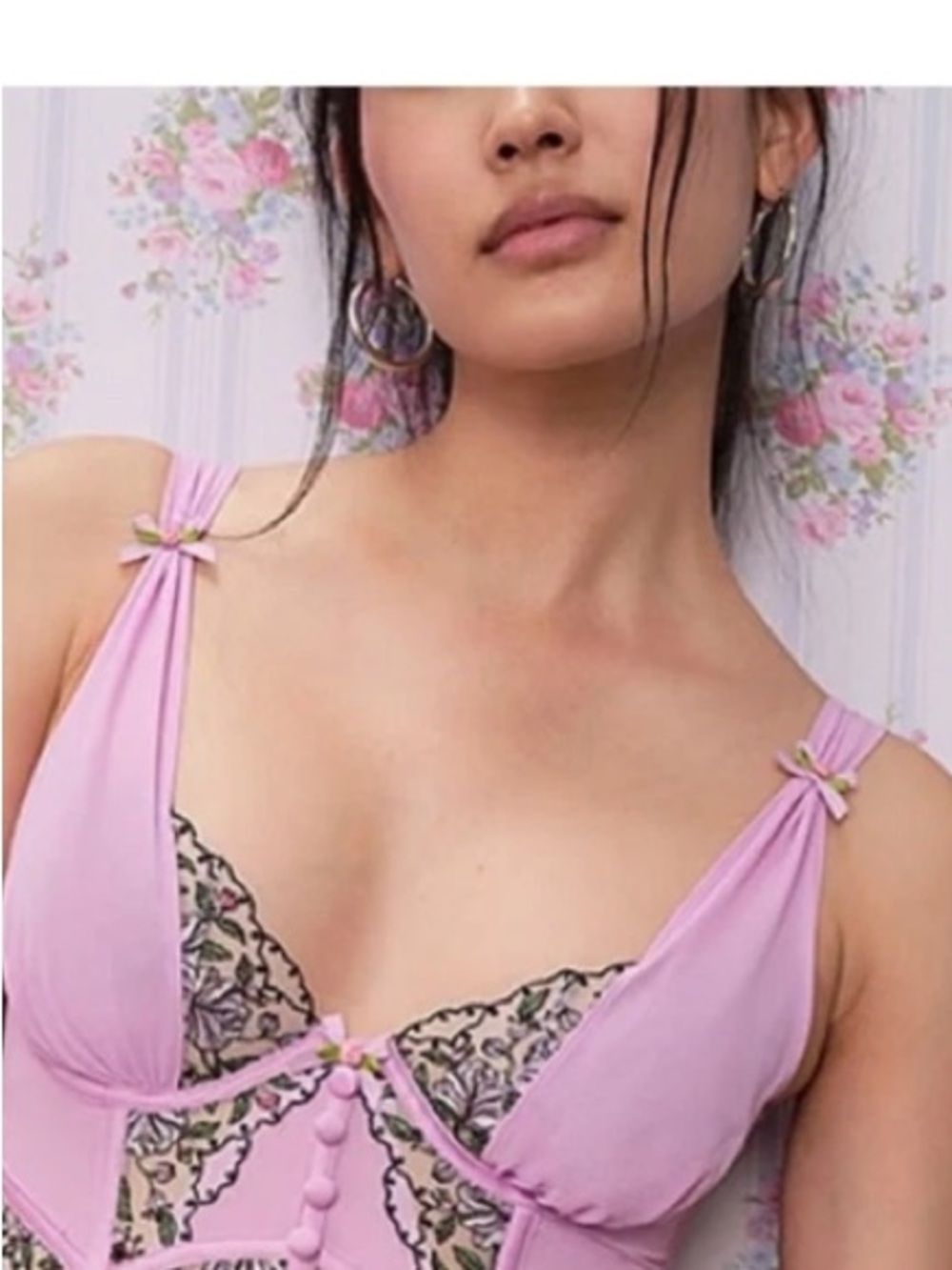 For Love & Lemona Floral Lace Longline Bustier - Picture 5 of 7